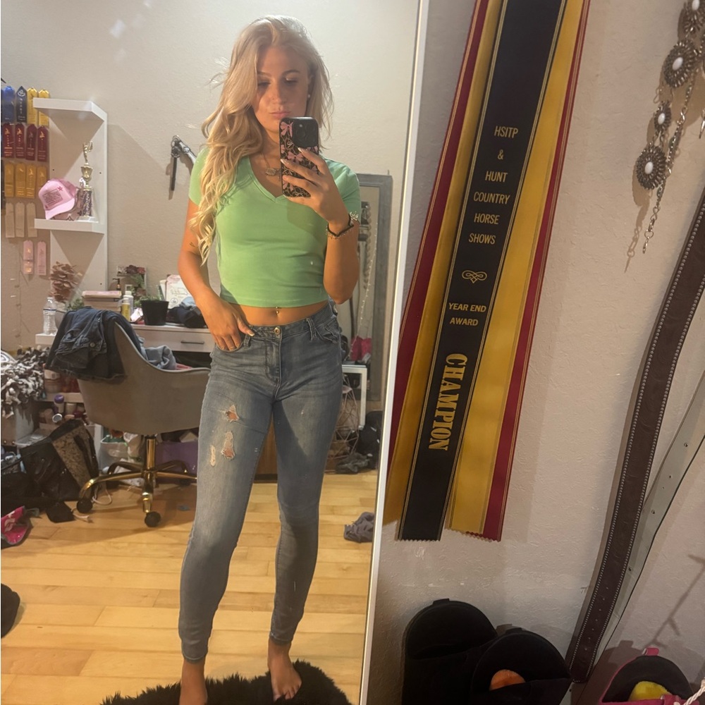 True Craft Denim Jeans with Brass Button